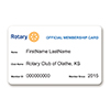 Customized Plastic Rotary International Membership Card