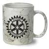 Rotary Custom Imprinted Marbleized C-Handle Coffee Mug